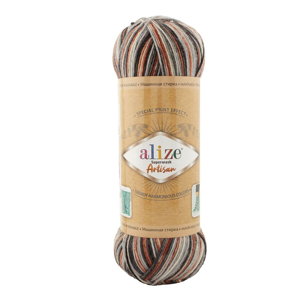 Пряжа Alize (Ализе) Superwash Artisan / уп.5 мот. по 100 г, 420 м, 9013, 7734872-33