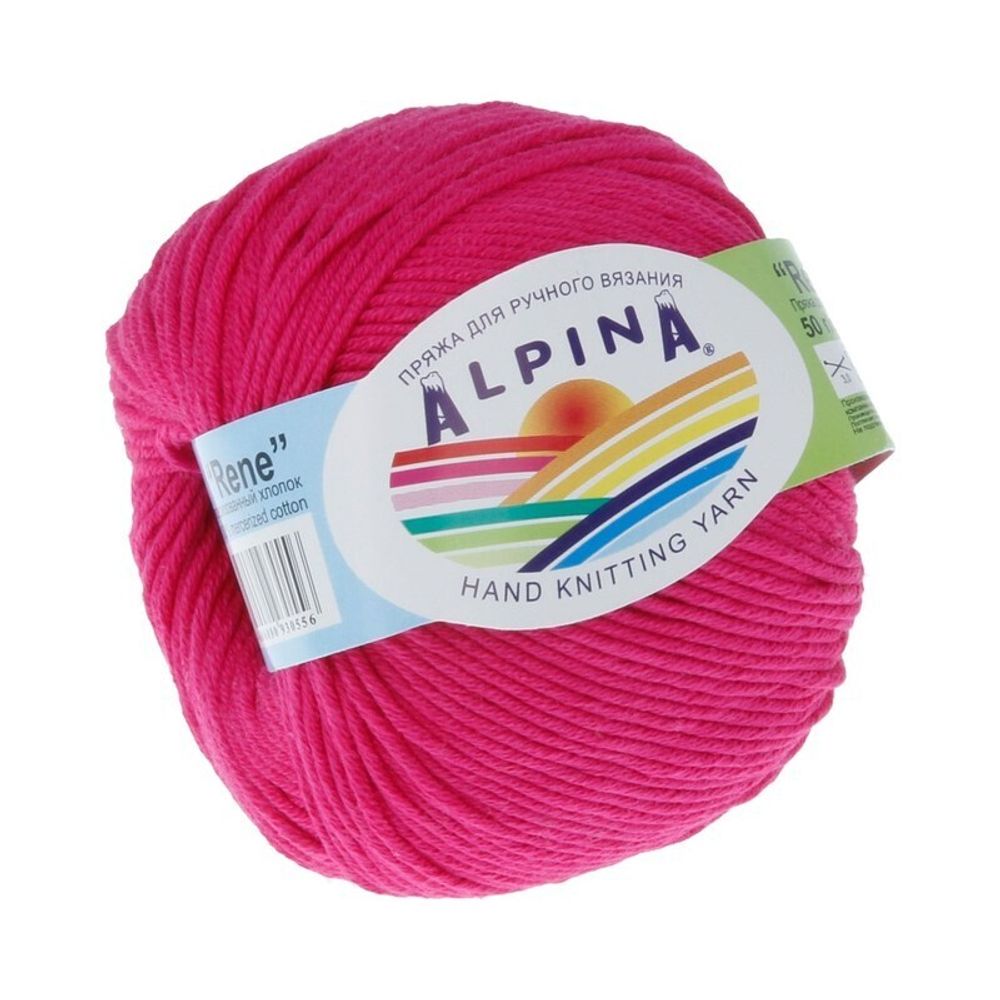 Пряжа Alpina Rene / уп.10 мот. по 50г, 105м, 105 т.розовый