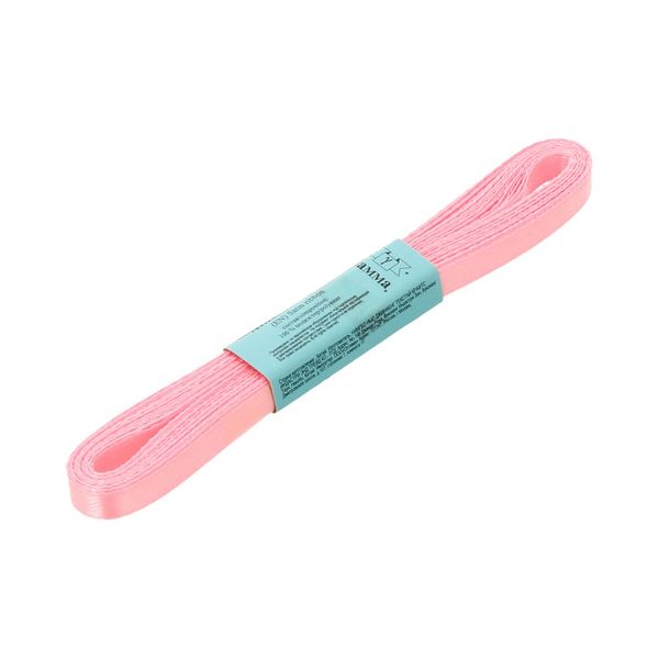Лента атласная 1-сторонняя 6.0 мм / 10 шт по 5.4 метра, №066 розовый, Gamma AL-6P