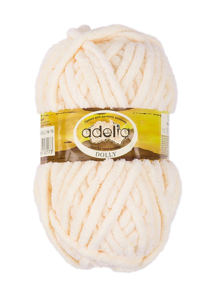 Пряжа Adelia Dolly / уп.5 мот. по 100г, 40м, 19 сливочный Пряжа Adelia Dolly / уп.5 мот. по 100г, 40м, 19 сливочный