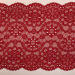 Кружево бельевое эластичное 185 мм / 3 метра, TBY.00755, цв.101 темно-красный, Kruzhevo