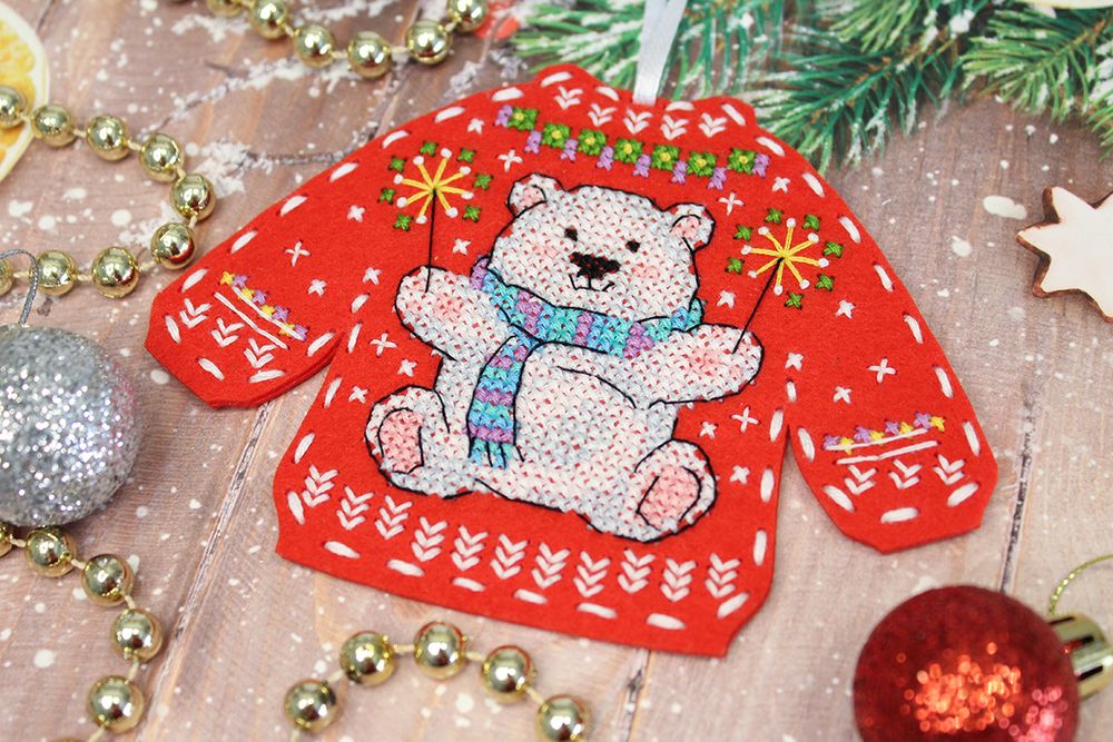 Набор для вышивания нитками МП Студия (Жар-птица), Любимый свитер, 10х13 см