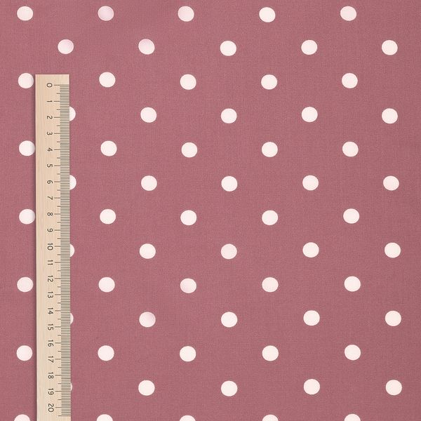 Штапель в горошек 90 г/м², 145 см / 2 метра, TBY.Vidt.08 цв.розовый