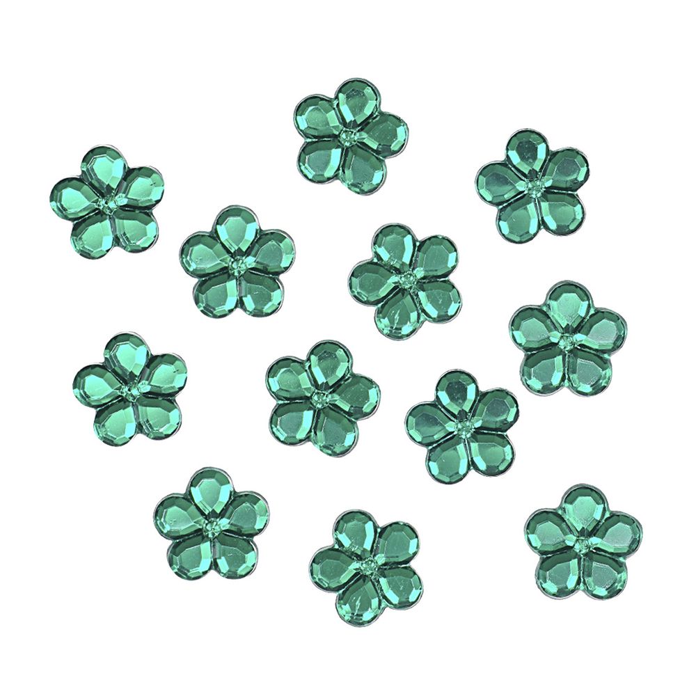 Кабошон декор подарков Цветы 16 мм, 15 шт, изумрудный, Dress it up
