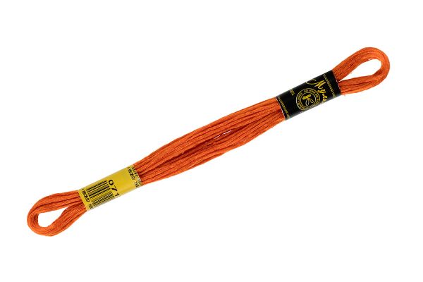 Мулине ПНК им.Кирова цв.0713 яр.оранжевый, Россия, 24 мотка по 8 метров