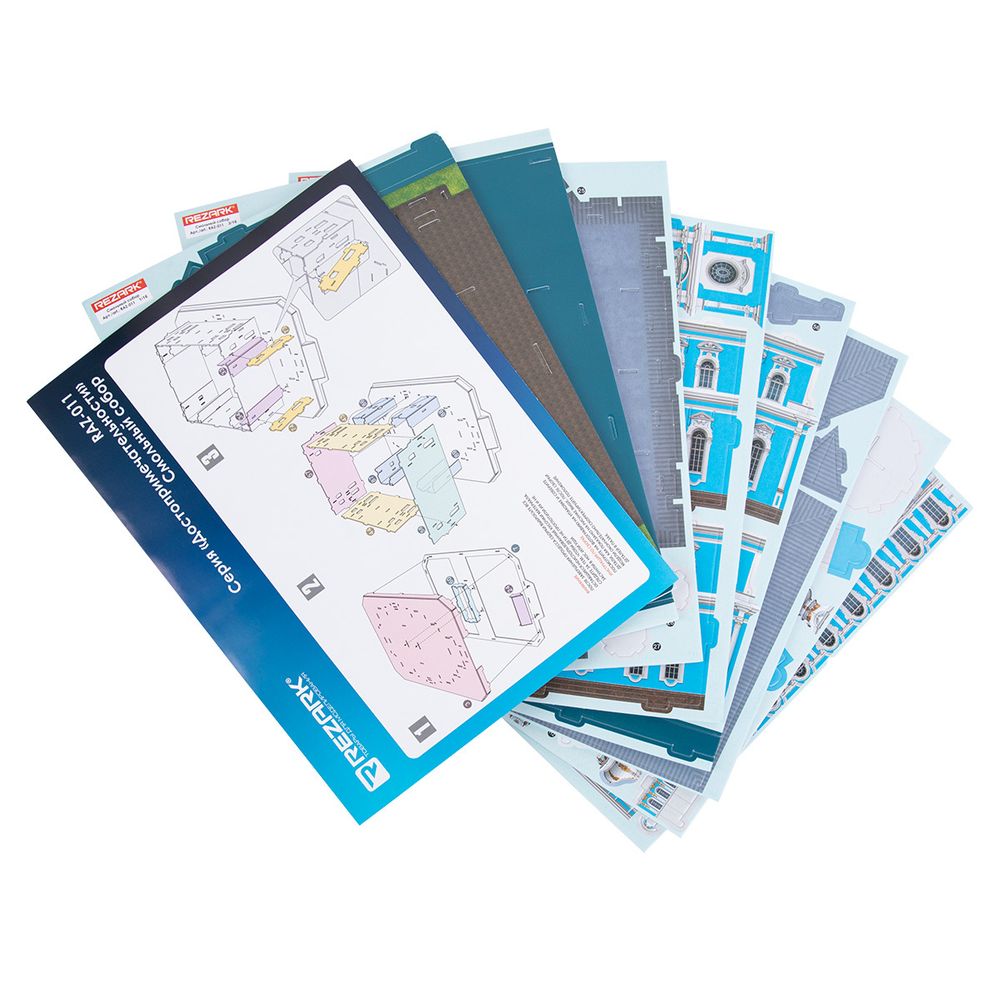 Пазл объемный 3D, 172 элемента, Серия Архитектура, Смольный собор, Rezark RAZ-011