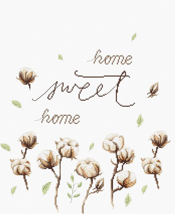 Набор для вышивания нитками Luca-S, Хлопок 23х21,5 см