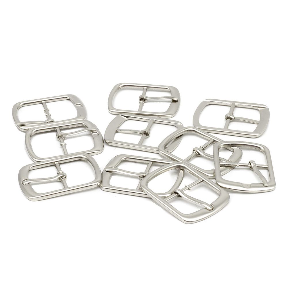 Пряжка металл 27 мм. серебро, 10 шт
