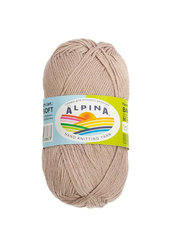 Пряжа Alpina Baby Super Soft / уп.10 мот. по 50г, 150м, 09 какао