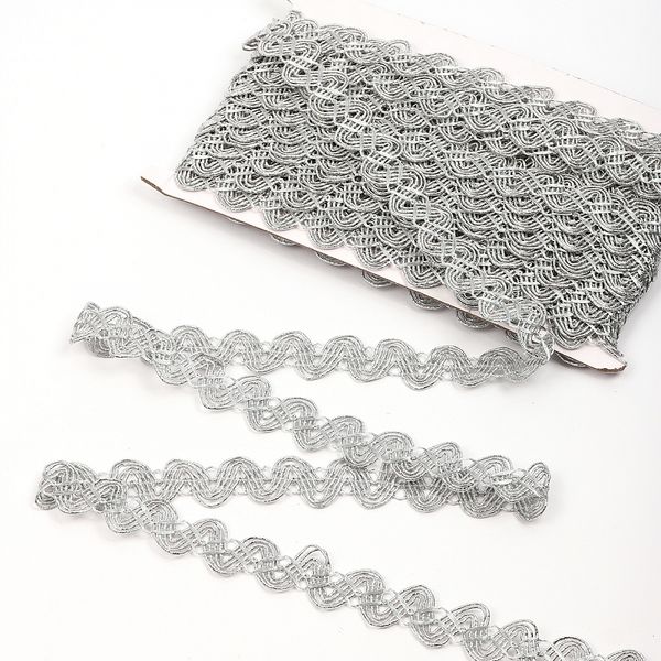 Тесьма отделочная 20 мм / 13.71 метров, TBY 901 цв.серебро