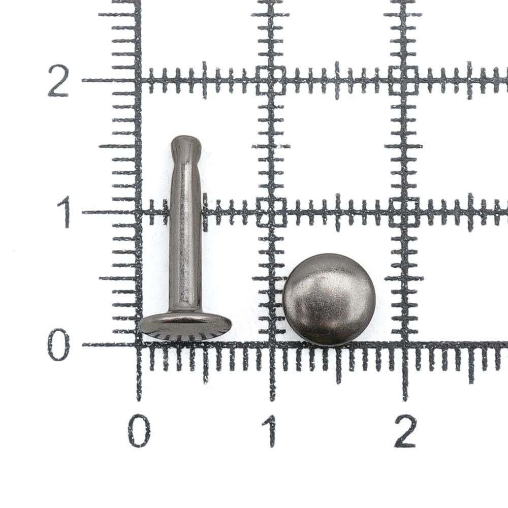 Хольнитены сумочные ⌀7 мм, h=14 мм, металл, двухсторонний, BIG, чер.никель, 100 шт