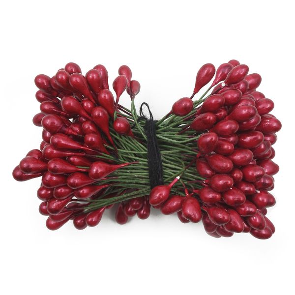 Тычинки для искусственных цветов 0,5*6см (вес 50гр ±3 гр) (бордовый), AR561