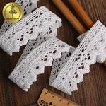 Кружево вязаное (тесьма) 30 мм, 6585 цв.02 белый, 25м, Kruzhevo