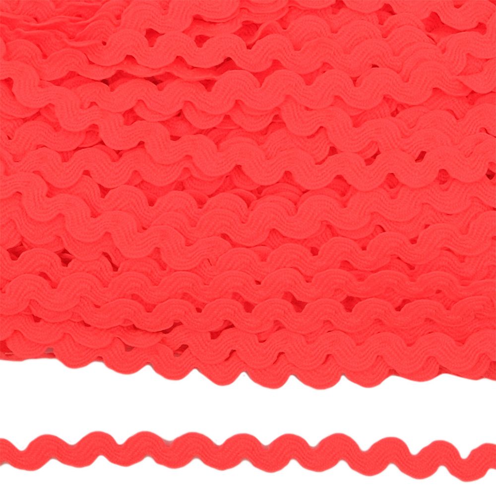 Тесьма вьюнчик 5мм / 20м (люм.розовый), С3582(С3581)