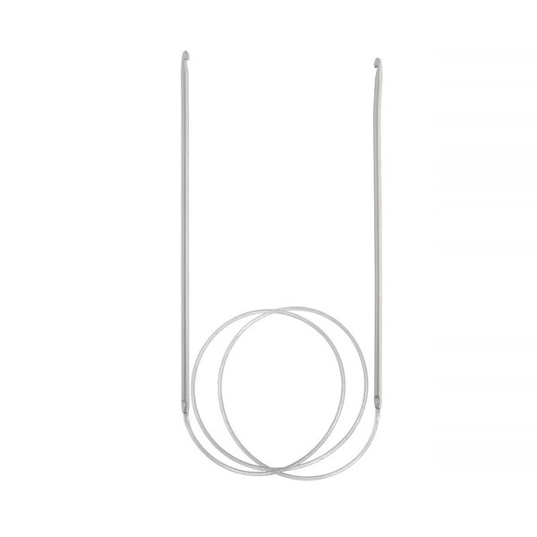 Крючок циркулярный для вязания металл ⌀3.0 мм, 80 см, в чехле, Gamma SH2