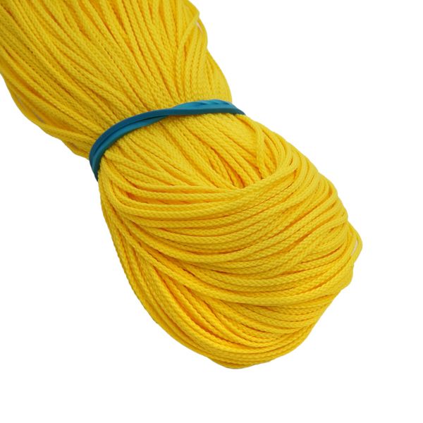 Шнур плетеный ⌀1.5 мм / 100 метров, 006 желтый