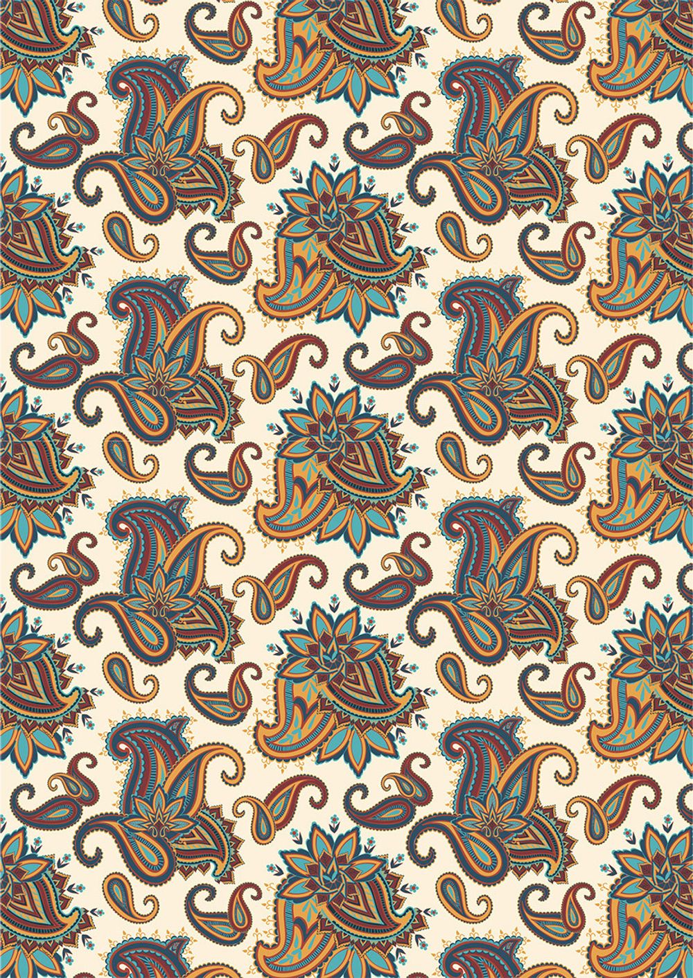 Ткань для пэчворка Peppy Сказочный восток, рулон 112 см / 5 метров, СВ-07 белый, Peppy