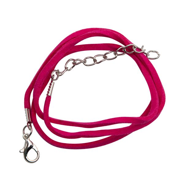 Шнур с замком замшевый, 2мм, 45см. Astra&Craft (6051 малиновый), 65237