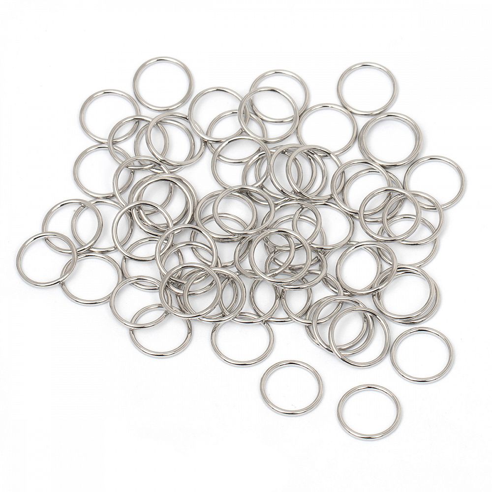 Кольца для бюстгальтера металл ⌀10.0 мм, 010 цв.никель, уп.100 шт