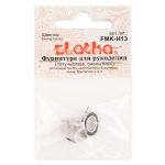 Швензы 12х12 мм, 10 шт (5х2 шт), 02 под серебро, чёрный, Zlatka FMK-H13