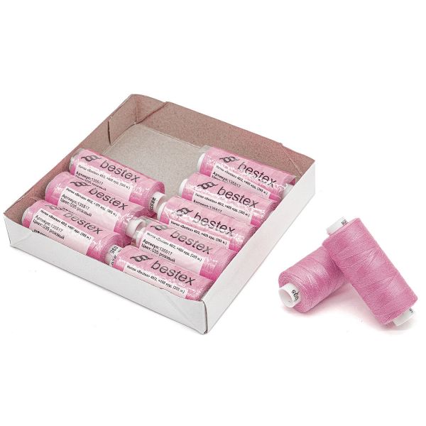 Нитки швейные бытовые Bestex 40/2, 365 м (400 ярд) / 10 кат., 035 сахарная вата