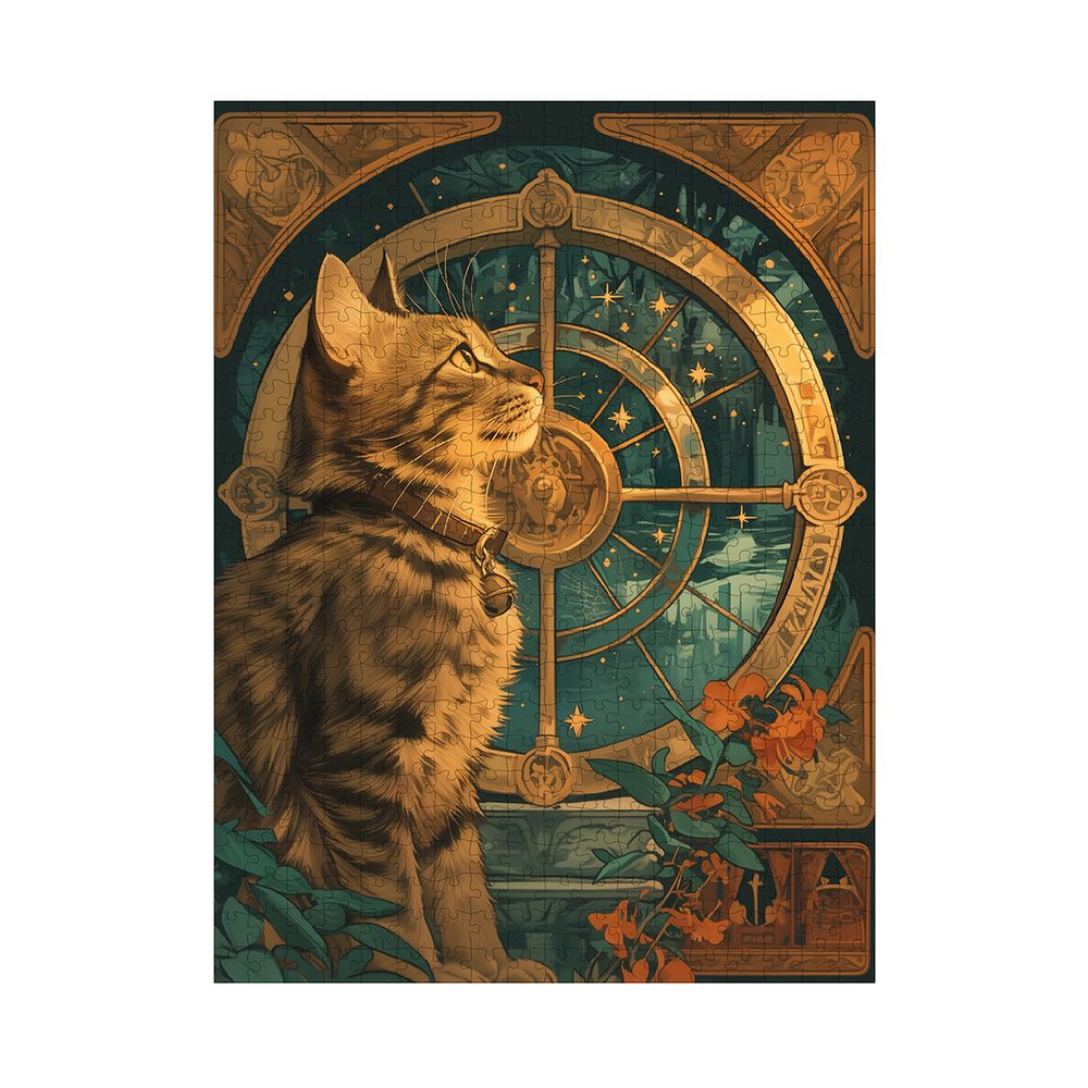 Пазл деревянный 500 элементов, PZLD-008 Кот Фортуны, Фрея