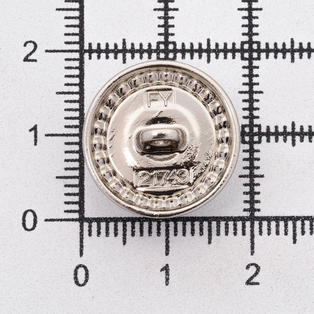 Пуговицы на ножке 28L=18 мм, металл, Silver (серебристый), 10 шт, MP15