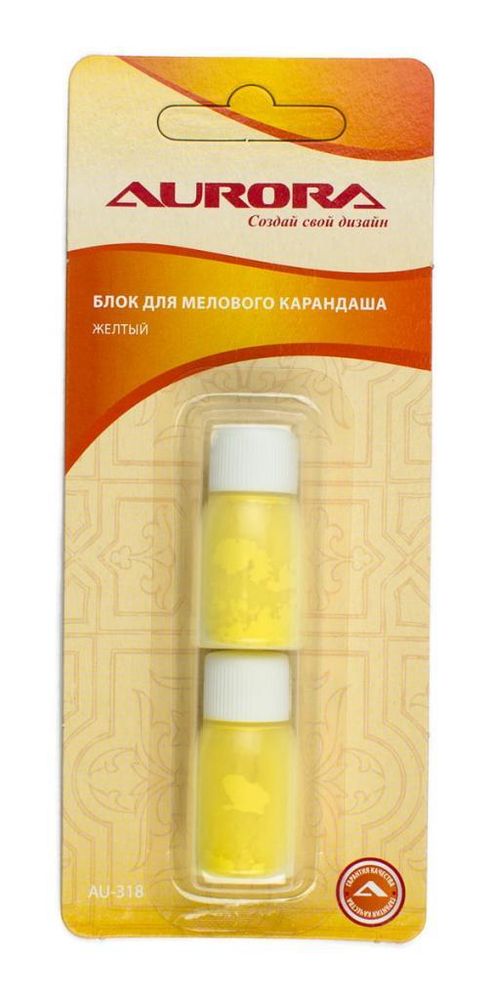 Блок запасной для мелового карандаша желтый, AU-318, Aurora, 1 шт