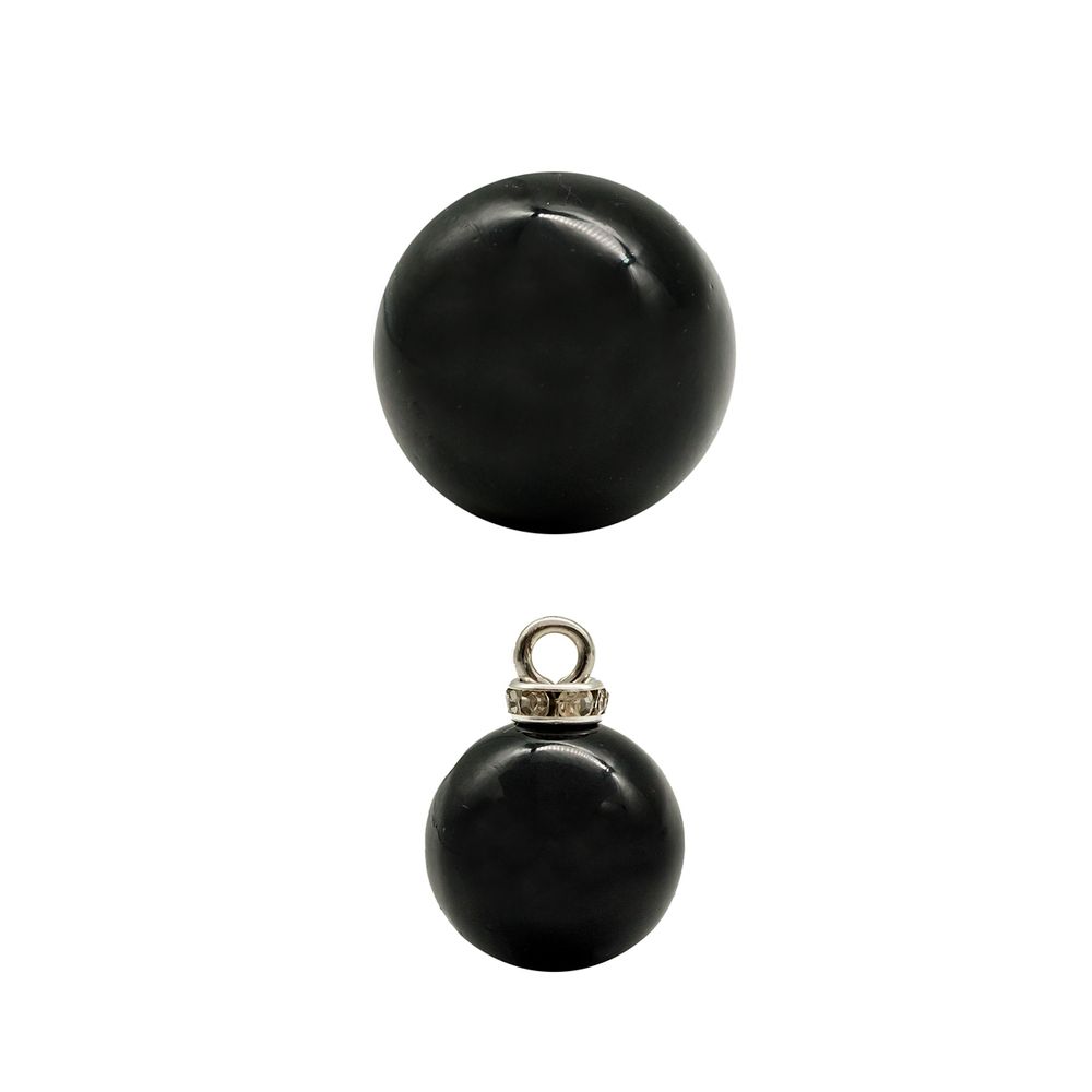 Пуговицы на ножке 16мм (Black (черный)), 24 шт