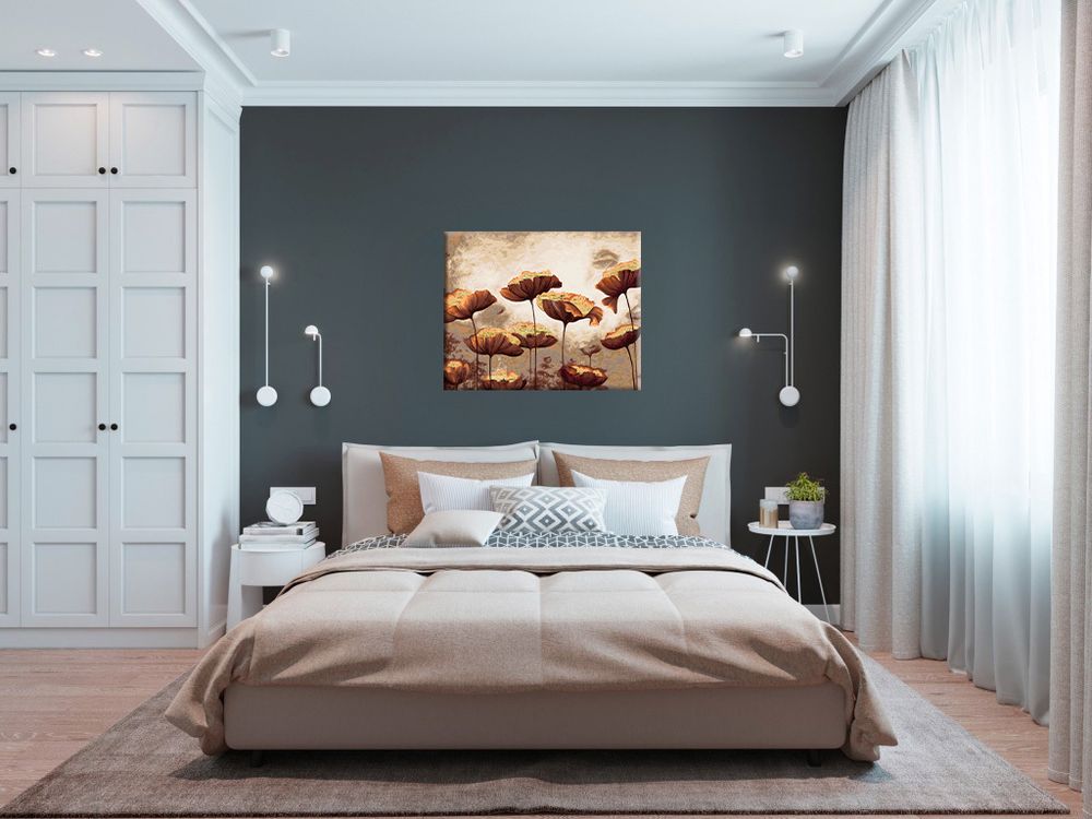 Картина по номерам Фрея PNB/PLPT-267, Золотые маки, (с поталью) 50х40 см