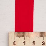 Лента бархатная (тесьма) эластичная 20.0 мм / 32.9±2 метров, 40 красный