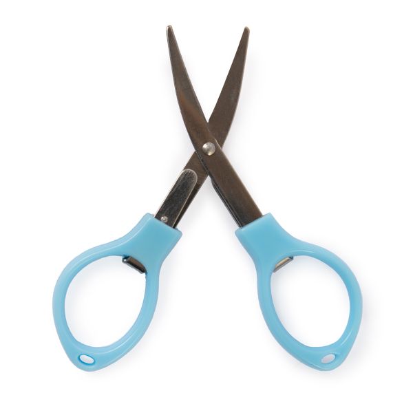 Ножницы рукодельные складные 10 см, 1 шт, голубые, Gamma G-900