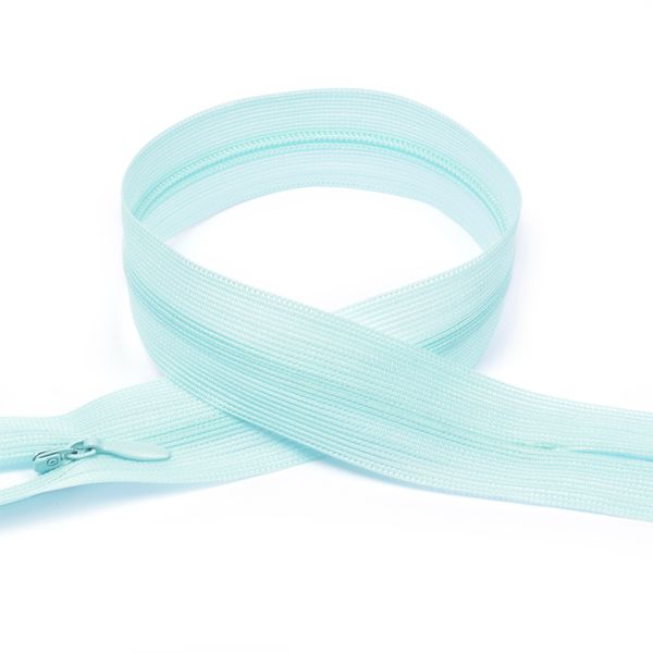 Молния потайная (скрытая) Т3 (3 мм) 1 зам., н/раз., 60 см, цв.F197 св.голубой уп.50 шт