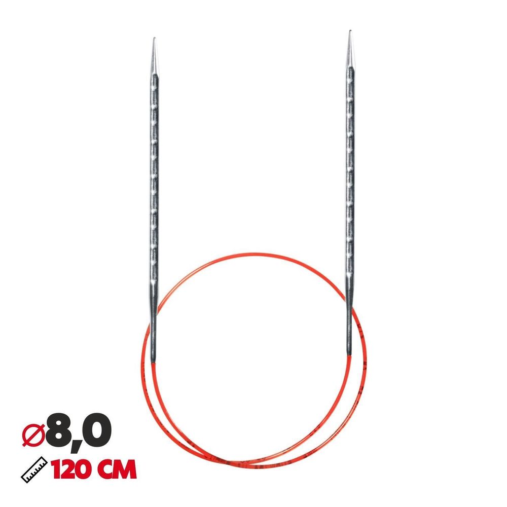 Спицы круговые Addi Novel ⌀8.0мм, 120 см /TOS/