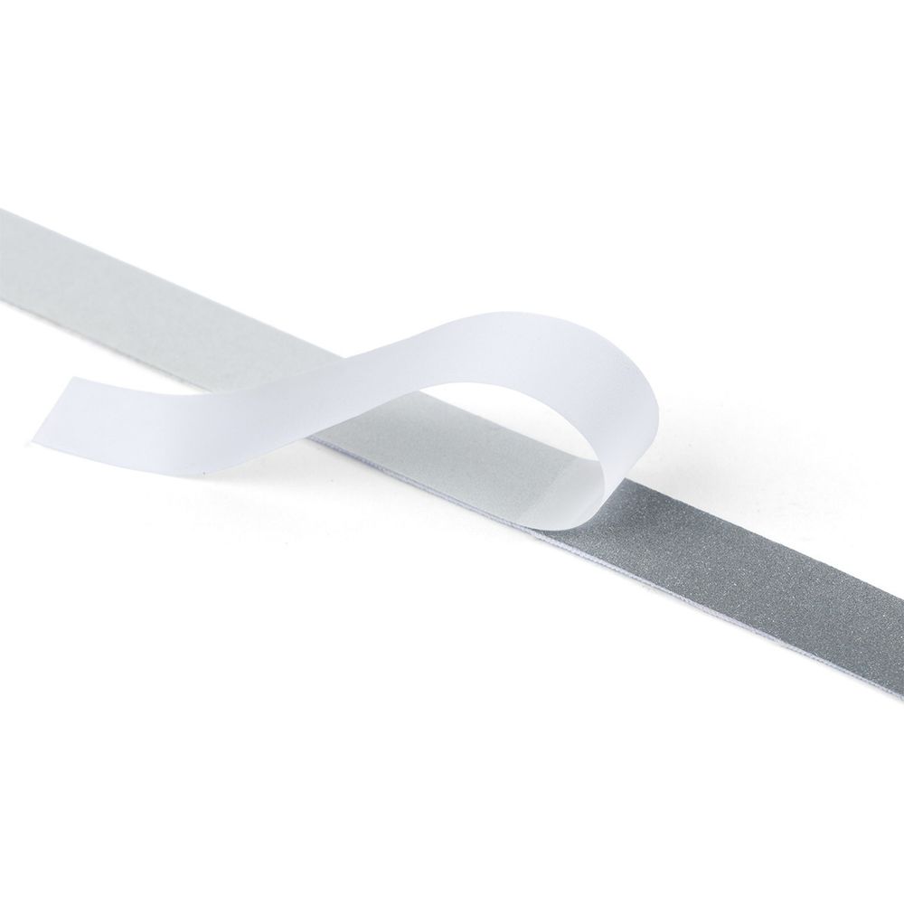 Лента светоотражающая (катафотная) эластичная [cpl:420], 10 мм / 25 метров, 92% п/э, 8% спандекс, серебро, Gamma JF9600