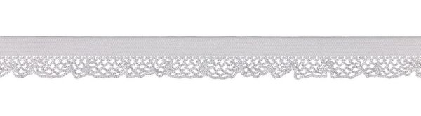 Резинка бельевая (отделочная) блестящая 13.0 мм / 25 метров, 001 белый, Torioni GET-038PT