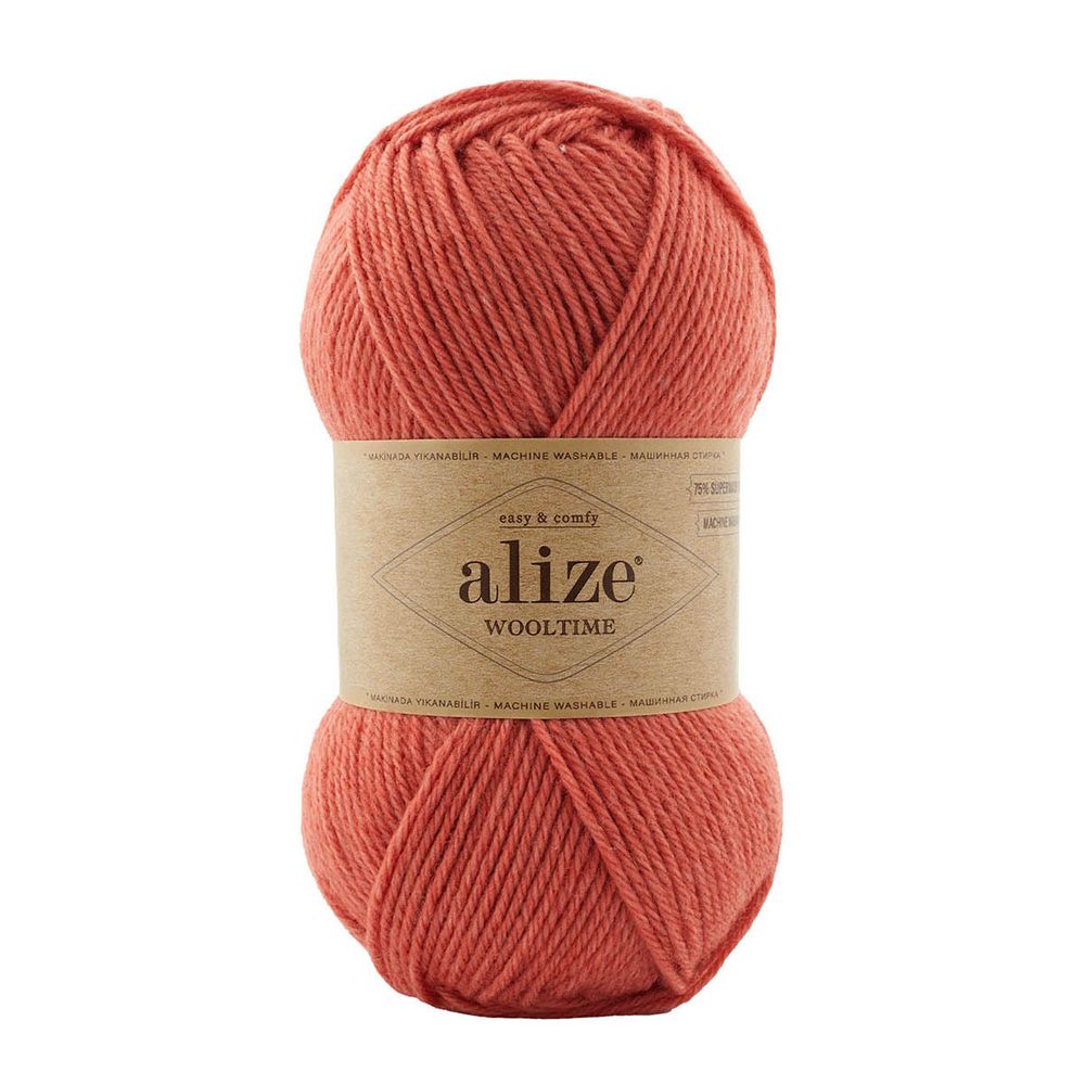 Пряжа Alize (Ализе) Wooltime / уп.5 мот. по 100 г, 200 м, 691 пыльный апельсин