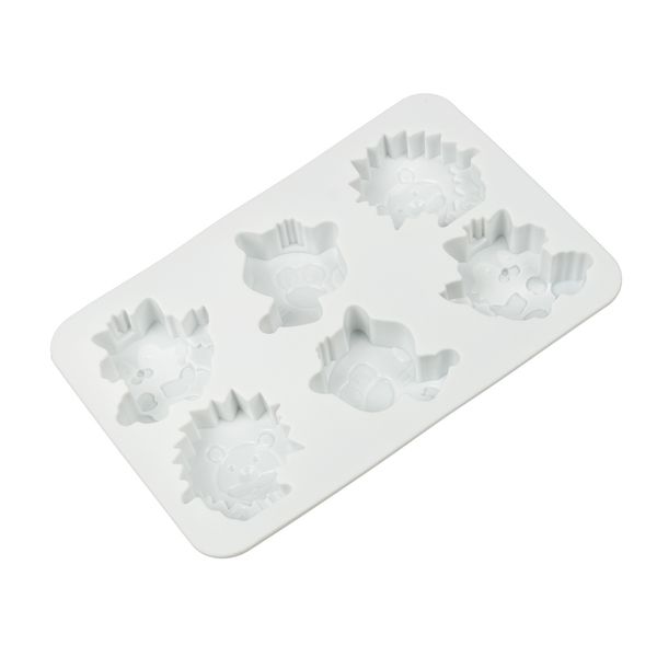 Форма силиконовая для пирожных 25.3х7х3.5 см, Животные -6 ячеек, S-Chief SPC-0304