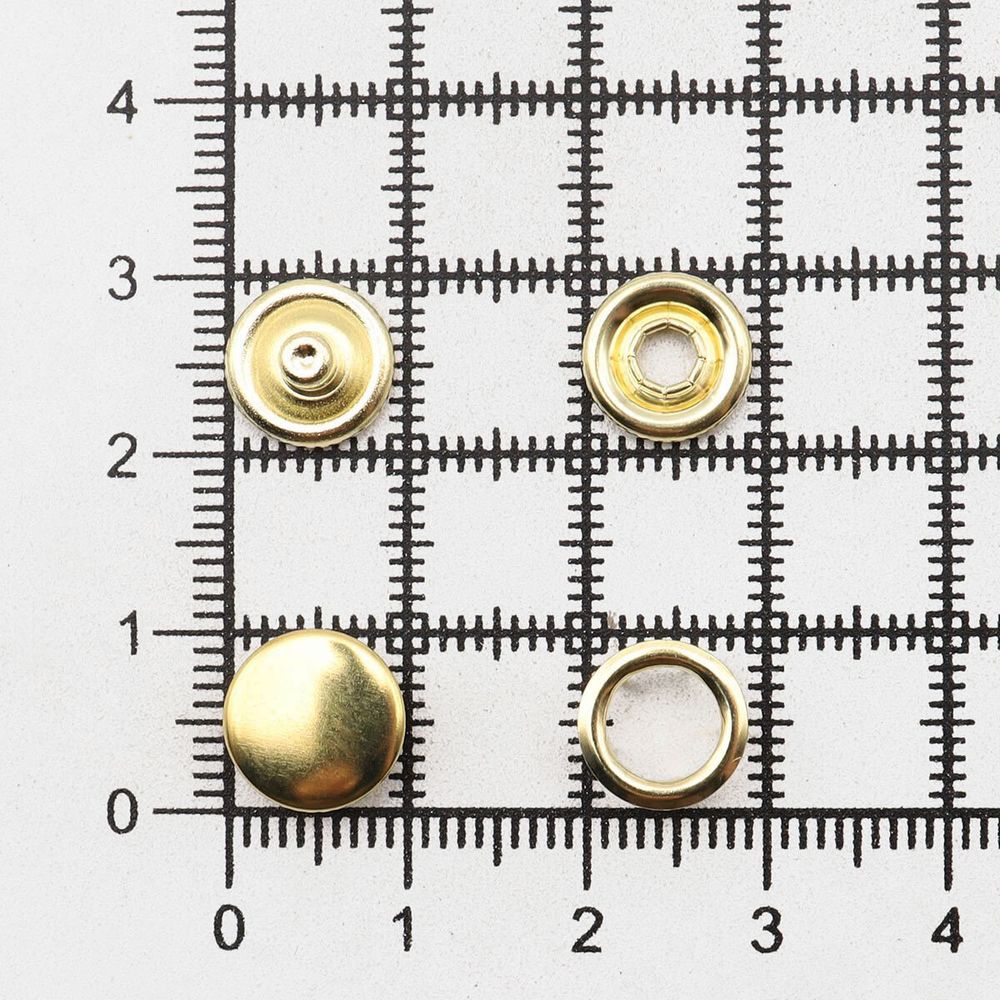 Кнопка рубашечная (джерси) закрытая ⌀9.5 мм, ≈144 шт, МЕТАЛЛ, золото, NEW STAR