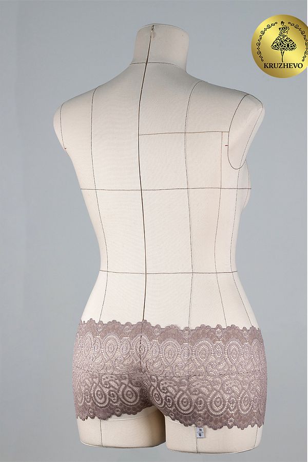 Кружево бельевое эластичное 180 мм / 3 метра, TBY.L1351, цв.010 капучино, Kruzhevo