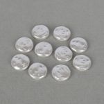 Бусины пластик ⌀16 мм, 100 шт, №01 круглая плоская под жемчуг, Zlatka WDB-09