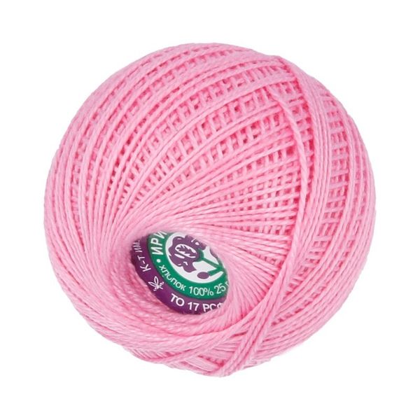 Пряжа ПНК им.Кирова Ирис / уп.20 мот. по 25 г, 150м, №1104 розовый