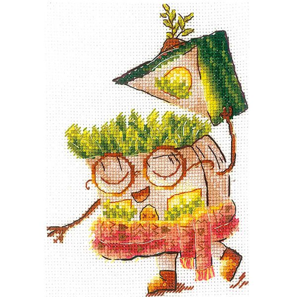 Набор для вышивания нитками Сделай своими руками, Домик. Ботаник, 10х15 см