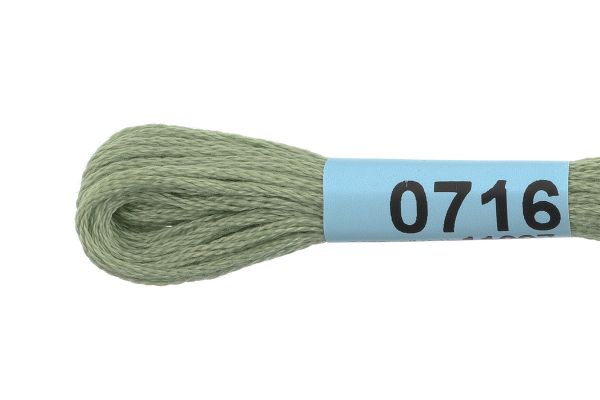 Мулине Gamma 100% хлопок, цв.0716 фисташковый, 24 мотка по 8 метров