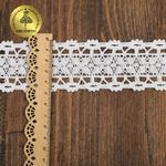 Кружево вязаное (тесьма) 49 мм / 10м, D1018 цв.01 белый, Kruzhevo