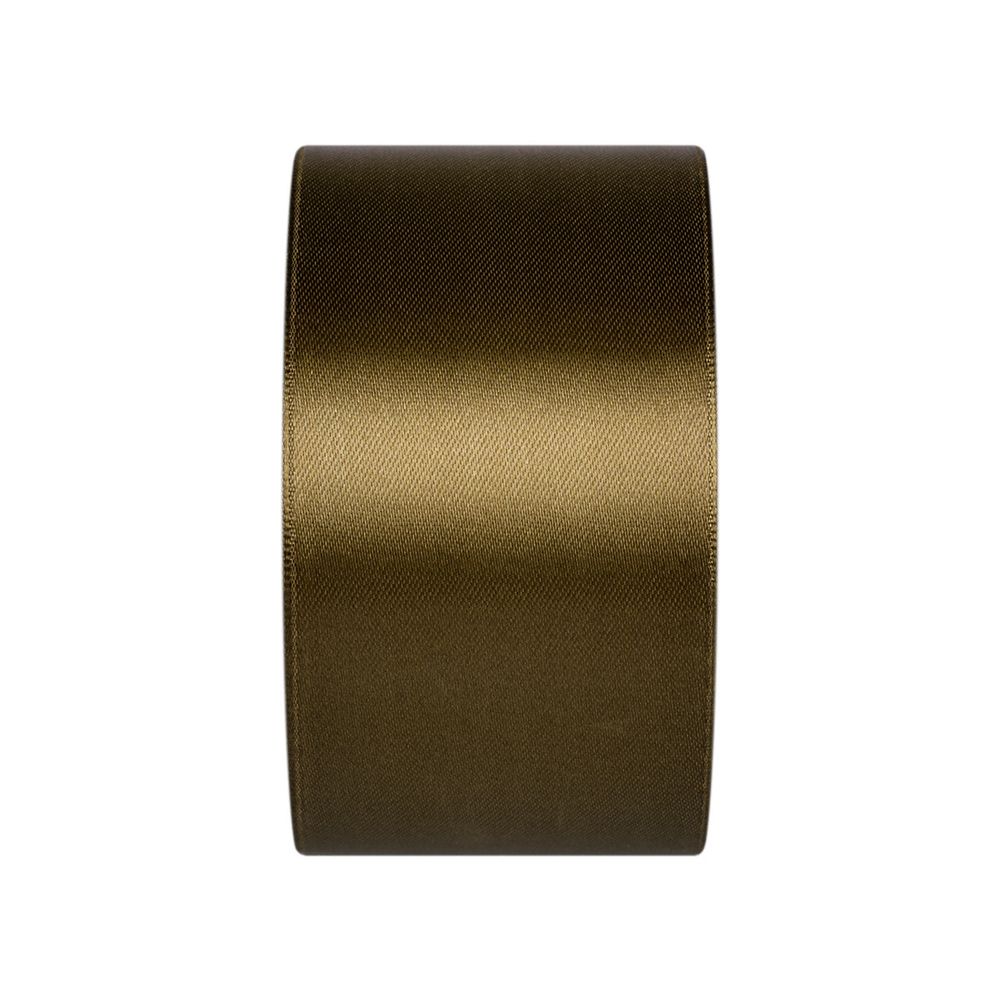 Лента атласная 1-сторонняя 50.0 мм / 33±2 метра, 144 т.хаки, Gamma