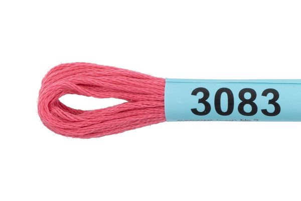 Мулине Gamma 100% хлопок, цв.3083 т.т.розовый, 24 мотка по 8 метров