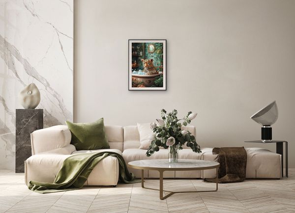 Пазл 1000 элементов, PZL-1000/72 Леопард в джакузи, Фрея