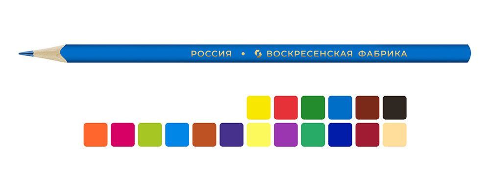 Набор цветных карандашей GGZ-CP-6018 заточенный 8х18 цв, Набор цветных карандашей GGZ-CP-6018 заточенный 8х18 цв, ВКФ GGZ-CP-6018