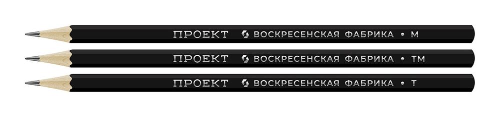 Карандаш чернографитный (набор) Проект ОПП ассорти 10х3 шт, М(B), ТМ(HB), Т(H), ВКФ 3P-4010